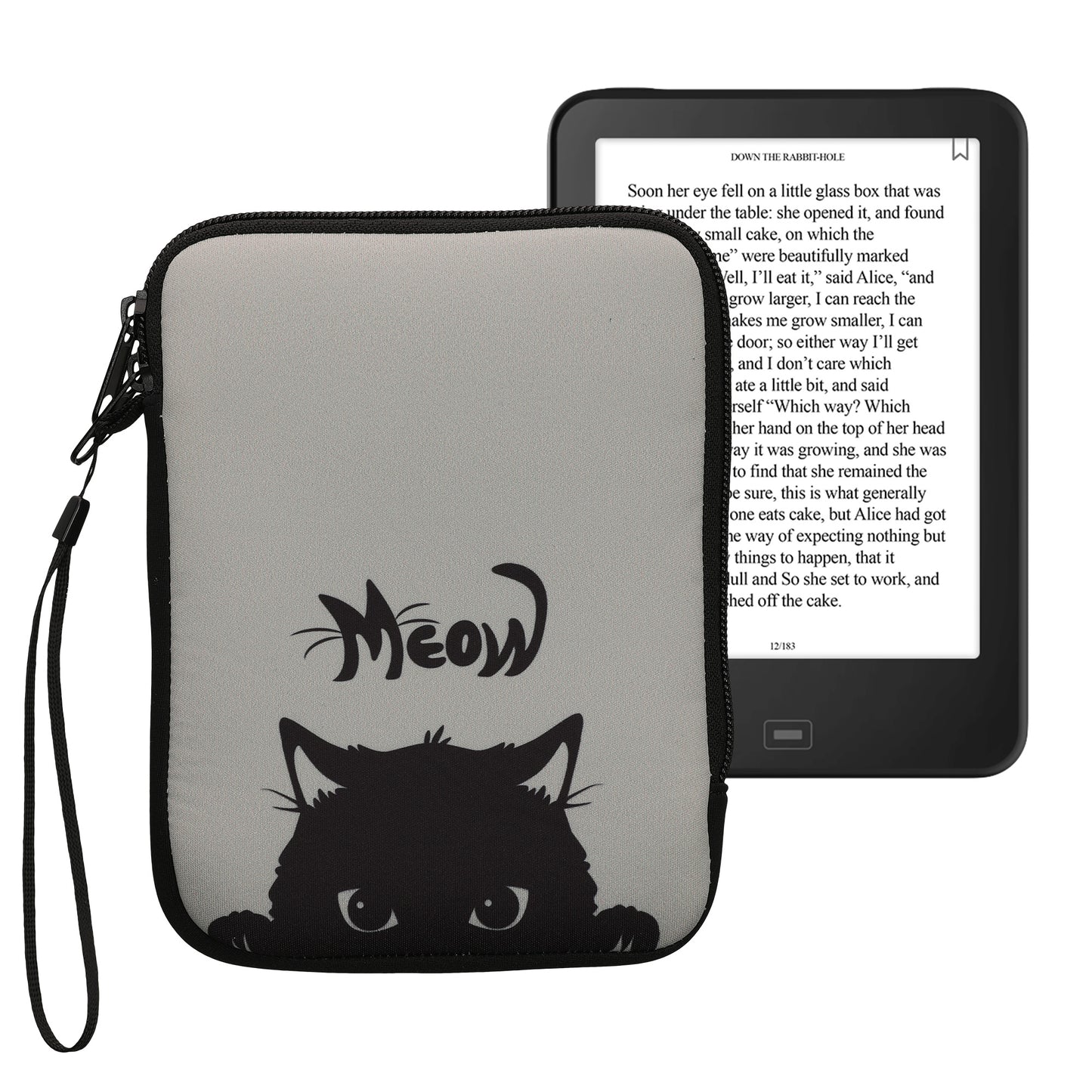 kwmobile Tasche für eReader - Hülle Schutzhülle Galaxie Baum Wiese - 17 x 12 x 2 cm Innenmaße
