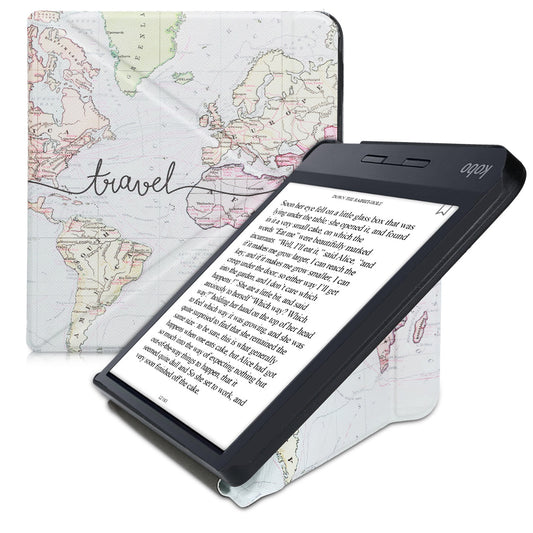 kwmobile Kunstleder eReader Schutzhülle für Kobo Libra H2O Hülle - Falt Cover für E-Reader