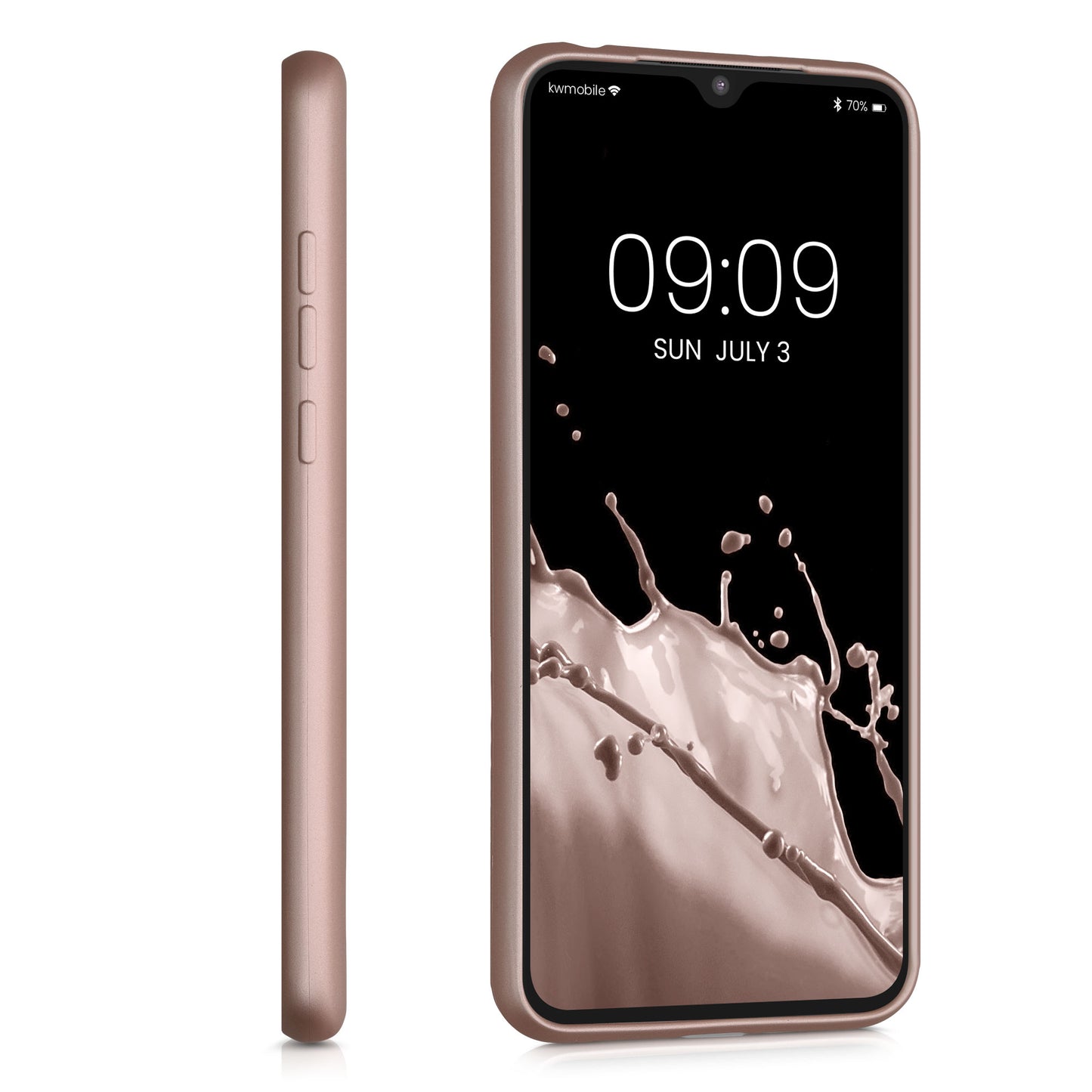 kwmobile Handyhülle für Xiaomi Mi 9 Lite Hülle - Silikon Case schimmernd - Schutzhülle Cover