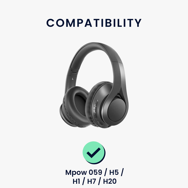 kwmobile Ohr Polster für Mpow 059 / H5 / H1 / H7 / H20 Ohrpolster - Ersatz Ohrpolster - Kopfhörer Ersatzteile - Kopfhörer Ersatzpolster für Over Ear Headphones