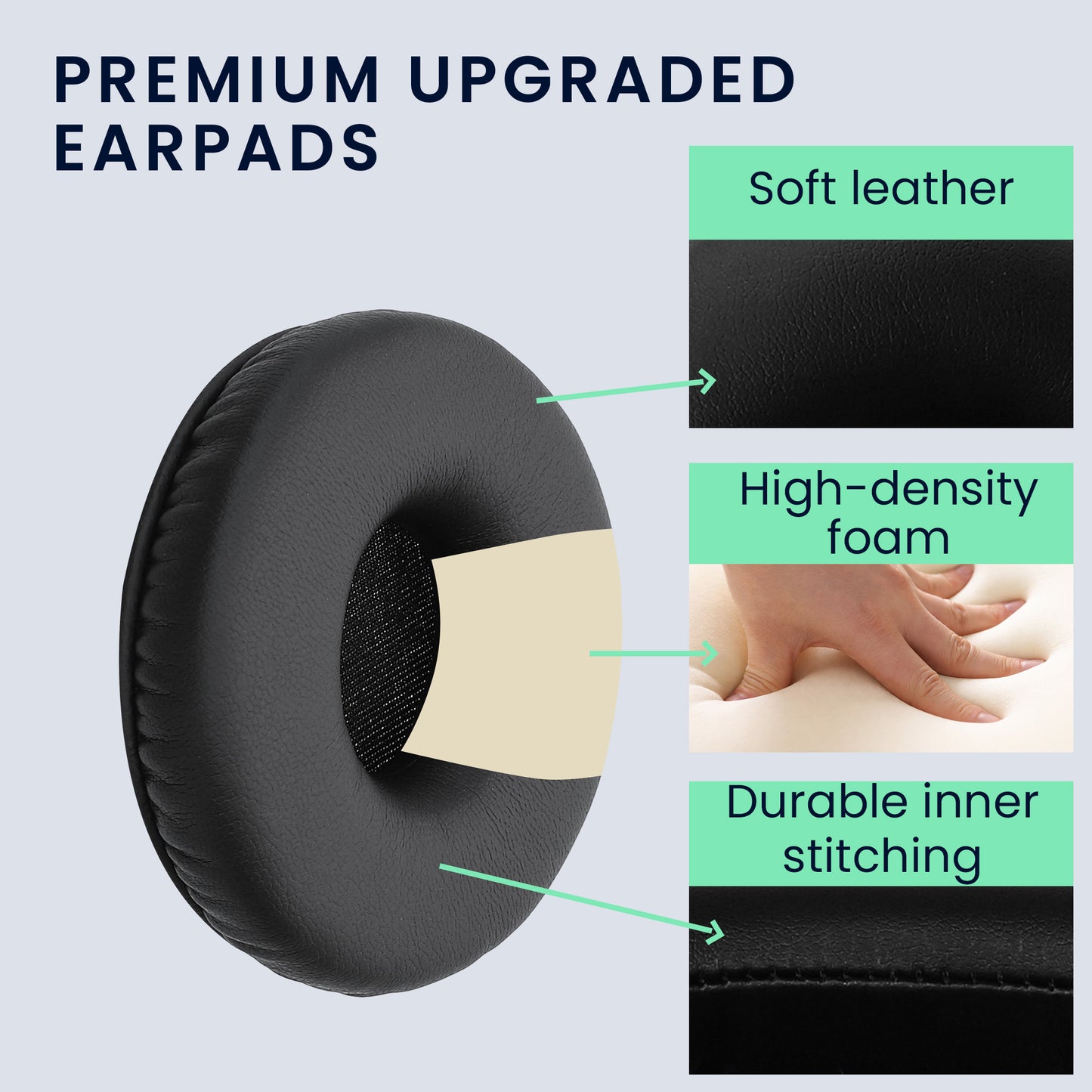 kwmobile Ohr Polster für Sony - Ersatz Ohrpolster - Kopfhörer Ersatzteile - Kopfhörer Ersatzpolster für Over Ear Headphones