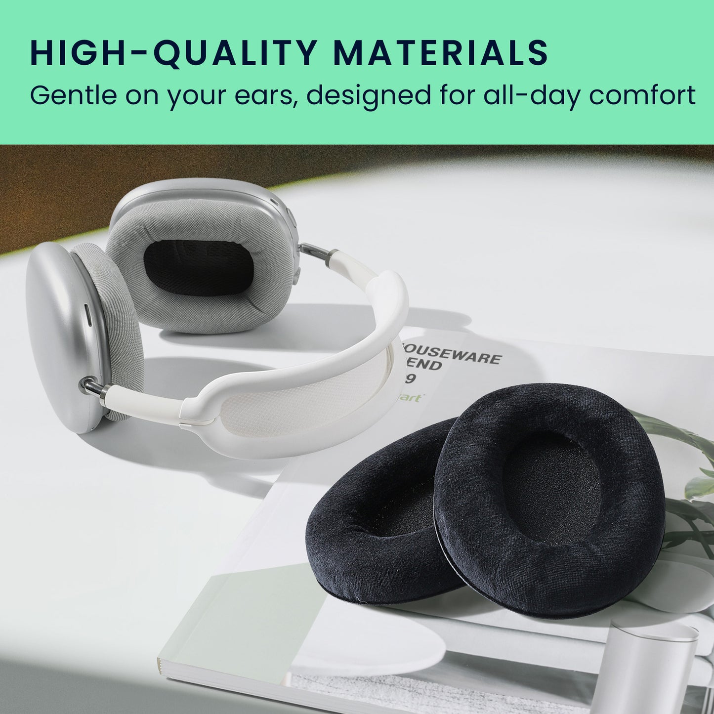 kwmobile Ohr Polster für Sennheiser HD515 / HD555 / HD595 / HD518 Ohrpolster - Ersatz Ohrpolster - Kopfhörer Ersatzteile - Kopfhörer Ersatzpolster für Over Ear Headphones