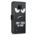kwmobile Wallet Case kompatibel mit Ulefone Note 7 (2019) Hülle - Cover mit Ständer und Kartenfächern - Don't touch my Phone