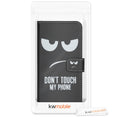 kwmobile Wallet Case kompatibel mit Ulefone Note 7 (2019) Hülle - Cover mit Ständer und Kartenfächern - Don't touch my Phone
