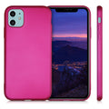 kwmobile Handyhülle für Apple iPhone 11 Hülle - Silikon Case metallisch schimmernd - Schutzhülle Cover