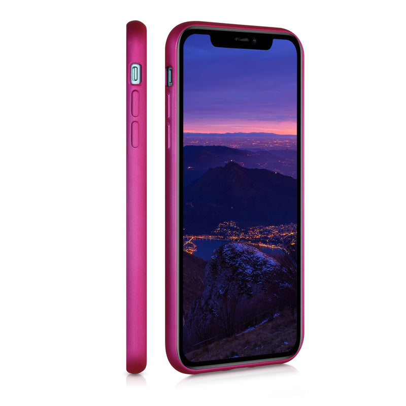 kwmobile Handyhülle für Apple iPhone 11 Hülle - Silikon Case metallisch schimmernd - Schutzhülle Cover