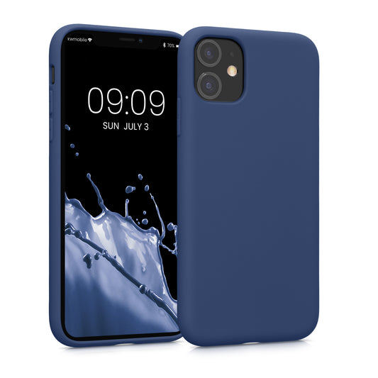 kwmobile Hülle kompatibel mit Apple iPhone 11 Hülle - gummierte Silikon Handyhülle - Schutzhülle für kabelloses Laden - Case