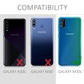 kwmobile Necklace Case kompatibel mit Samsung Galaxy M30s Hülle - Silikon Cover mit Handykette - Band Handyhülle