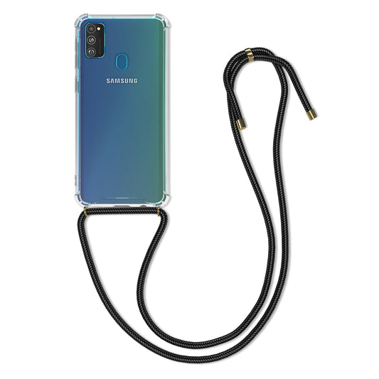 kwmobile Necklace Case kompatibel mit Samsung Galaxy M30s Hülle - Silikon Cover mit Handykette - Band Handyhülle
