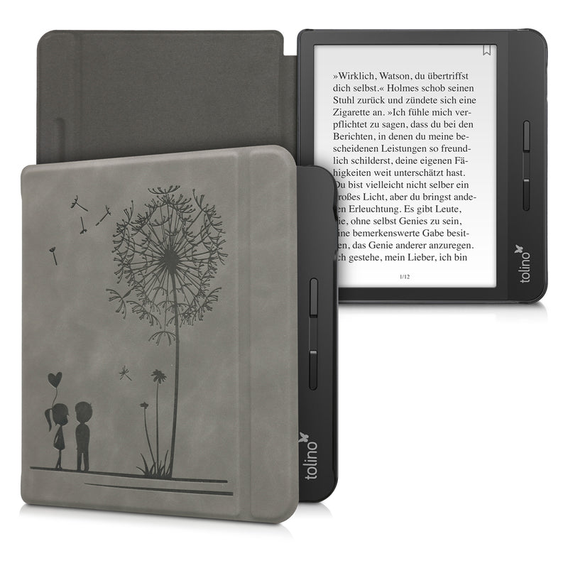 kwmobile Schutzhülle für Tolino Vision 5 Hülle - eReader Case aus Kunstleder mit Auto Sleep Funktion