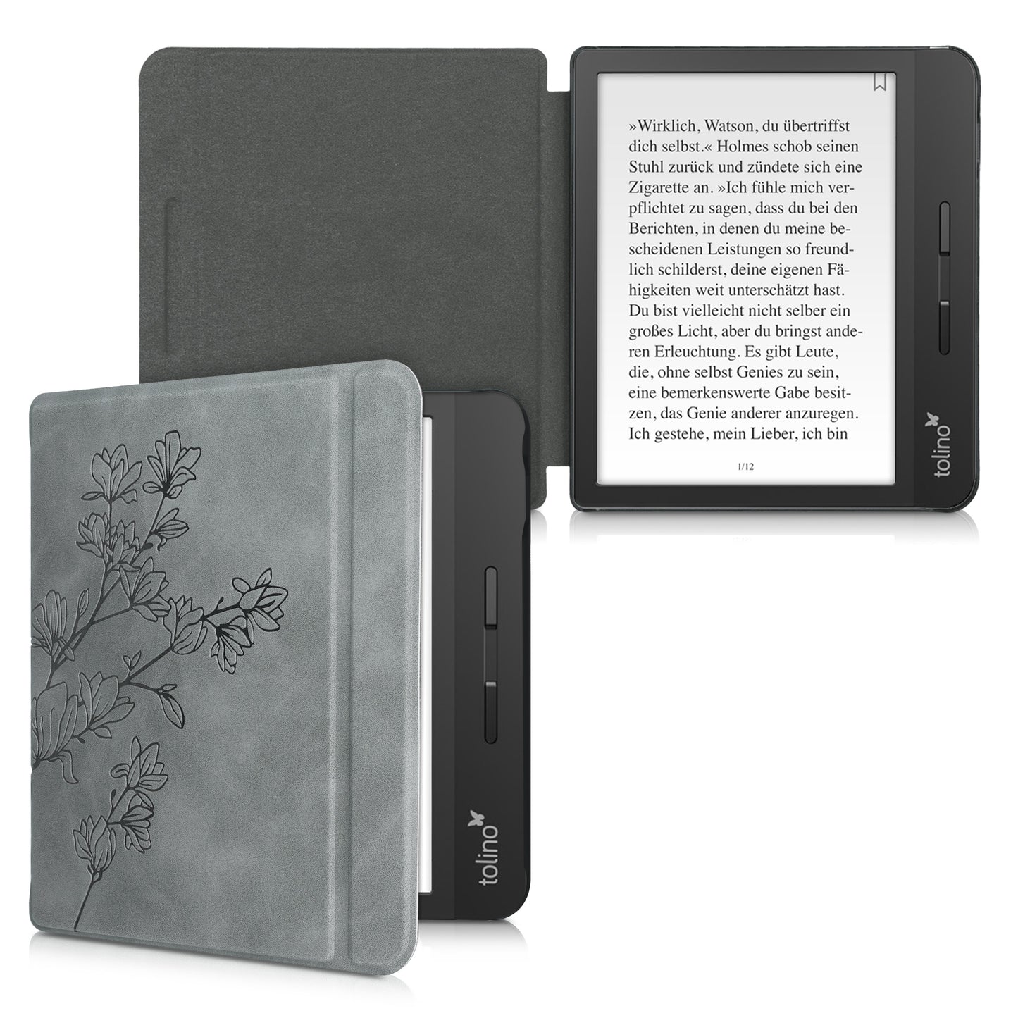 kwmobile Schutzhülle für Tolino Vision 5 Hülle - eReader Case aus Kunstleder mit Auto Sleep Funktion