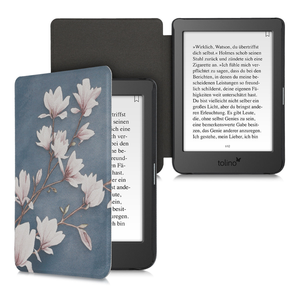 kwmobile Schutzhülle für Tolino Page 2 Hülle - eReader Flip Case mit Auto Sleep Funktion