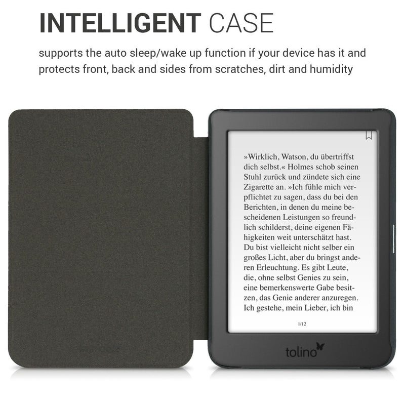 kwmobile Schutzhülle für Tolino Page 2 Hülle - eReader Flip Case mit Auto Sleep Funktion