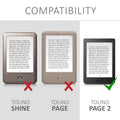 kwmobile Schutzhülle für Tolino Page 2 Hülle - eReader Flip Case mit Auto Sleep Funktion