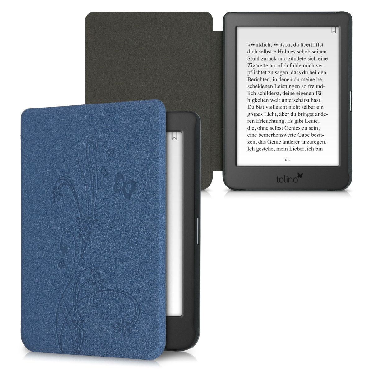 kwmobile Schutzhülle für Tolino Page 2 Hülle - eReader Flip Case mit Auto Sleep Funktion