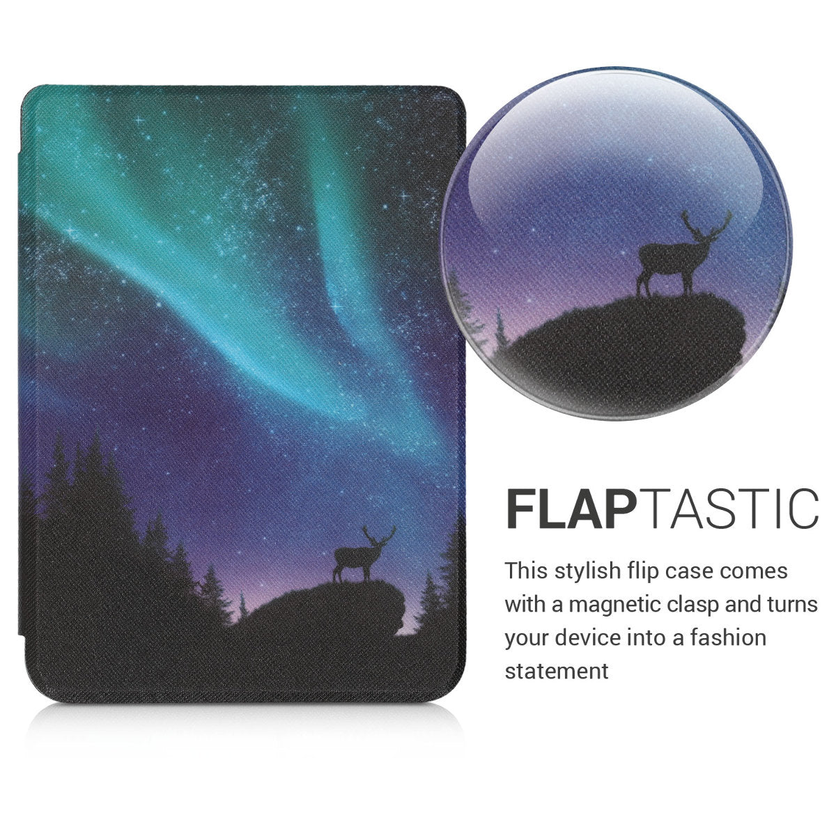kwmobile Schutzhülle für Tolino Page 2 Hülle - eReader Flip Case mit Auto Sleep Funktion