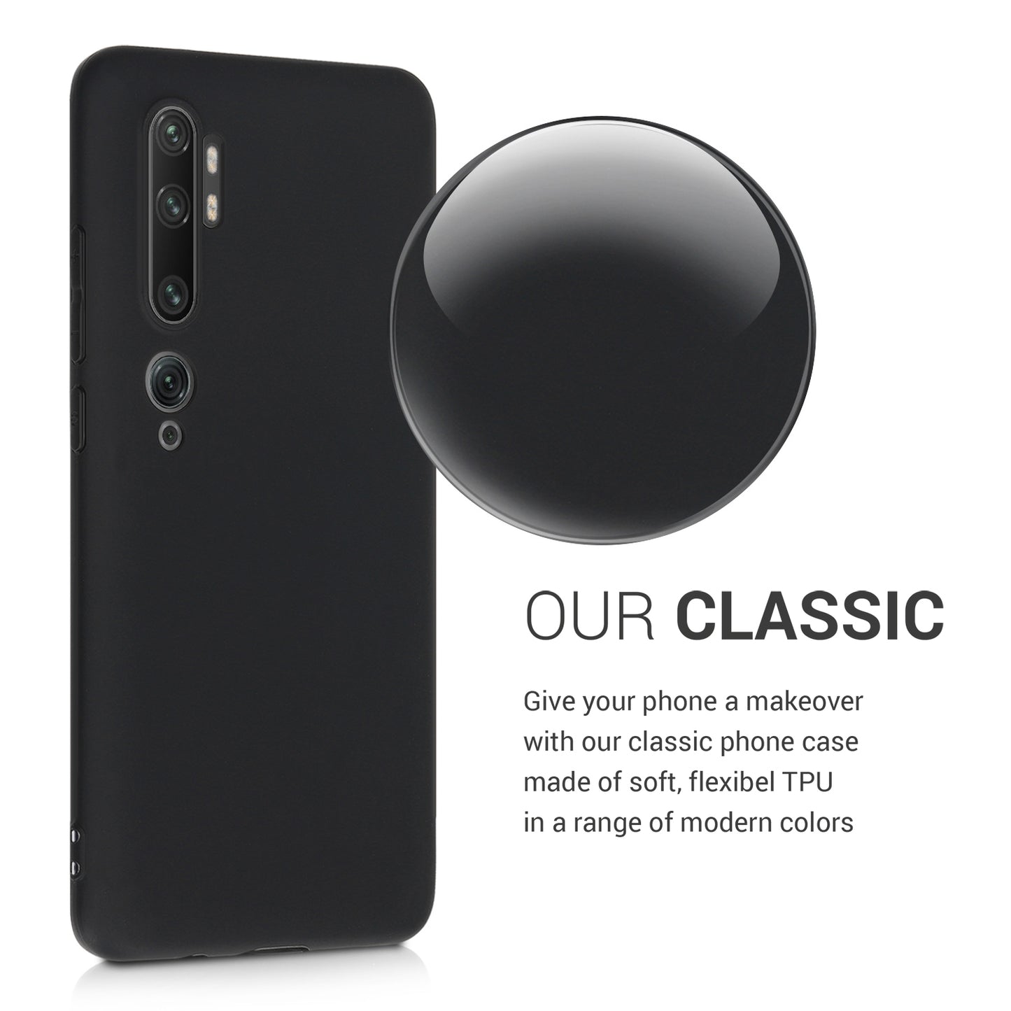 kwmobile Handyhülle für Xiaomi Mi Note 10 / Note 10 Pro Hülle - weiches Handy Silikon Case - Schutzhülle Cover