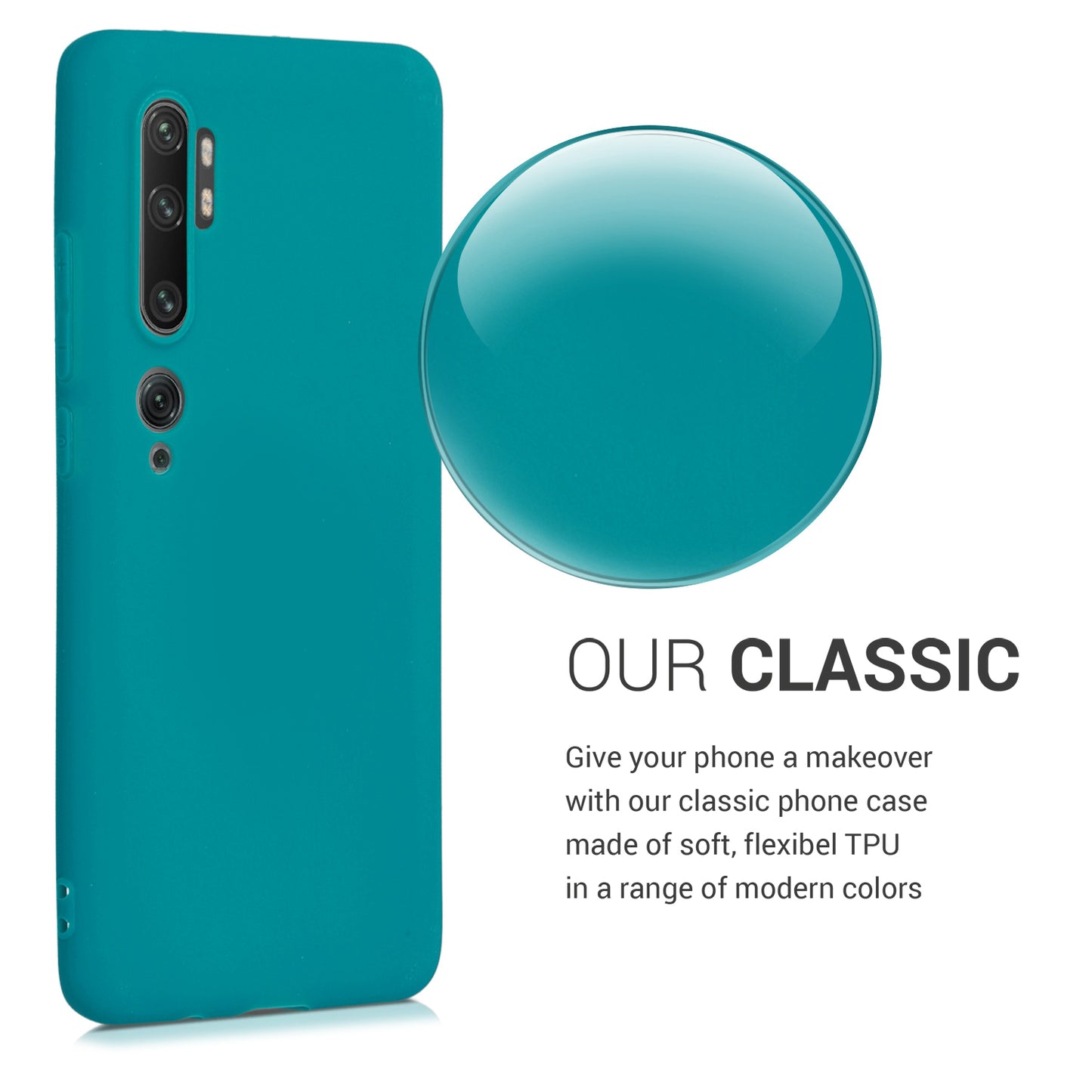 kwmobile Handyhülle für Xiaomi Mi Note 10 / Note 10 Pro Hülle - weiches Handy Silikon Case - Schutzhülle Cover