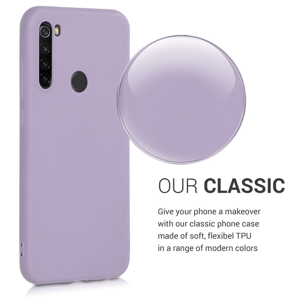 kwmobile Handyhülle für Xiaomi Redmi Note 8T - Kabelloses Laden - Schutzhülle Cover