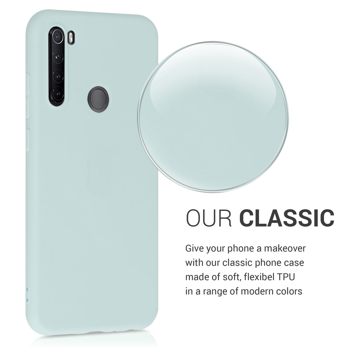 kwmobile Handyhülle für Xiaomi Redmi Note 8T - Kabelloses Laden - Schutzhülle Cover