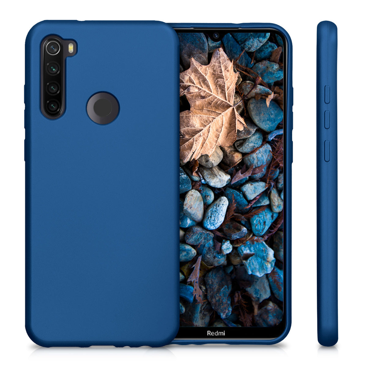 kwmobile Handyhülle für Xiaomi Redmi Note 8T Hülle - Silikon Case metallisch schimmernd - Schutzhülle Cover