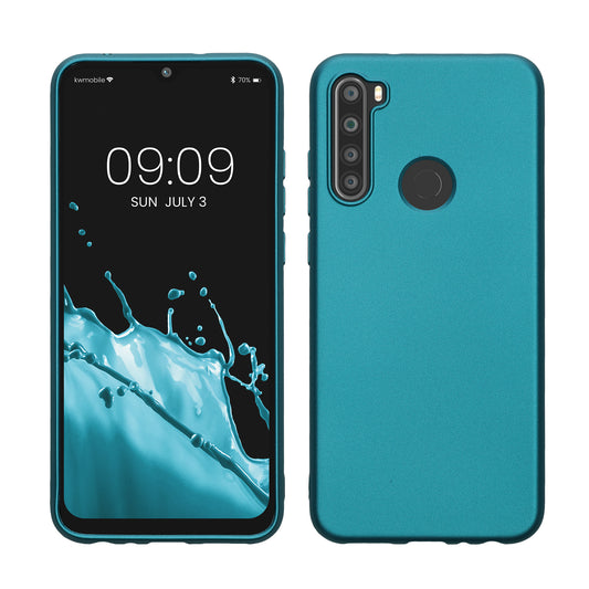 kwmobile Handyhülle für Xiaomi Redmi Note 8T Hülle - Silikon Case metallisch schimmernd - Schutzhülle Cover