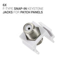 kwmobile Keystone Modul F-Buchse - Koax F-Stecker für DVB-S und DVB-S2 - Anschluss TV SAT Kabel an Modular Patchpanel
