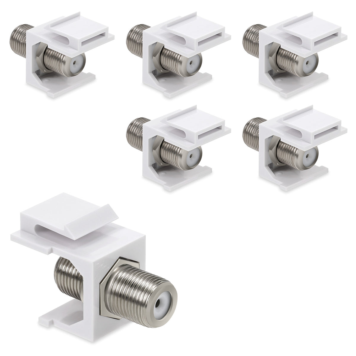 kwmobile Keystone Modul F-Buchse - Koax F-Stecker für DVB-S und DVB-S2 - Anschluss TV SAT Kabel an Modular Patchpanel
