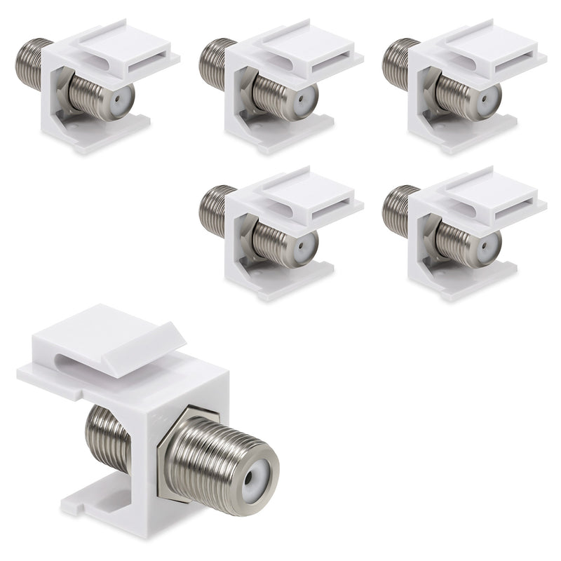 kwmobile Keystone Modul F-Buchse - Koax F-Stecker für DVB-S und DVB-S2 - Anschluss TV SAT Kabel an Modular Patchpanel