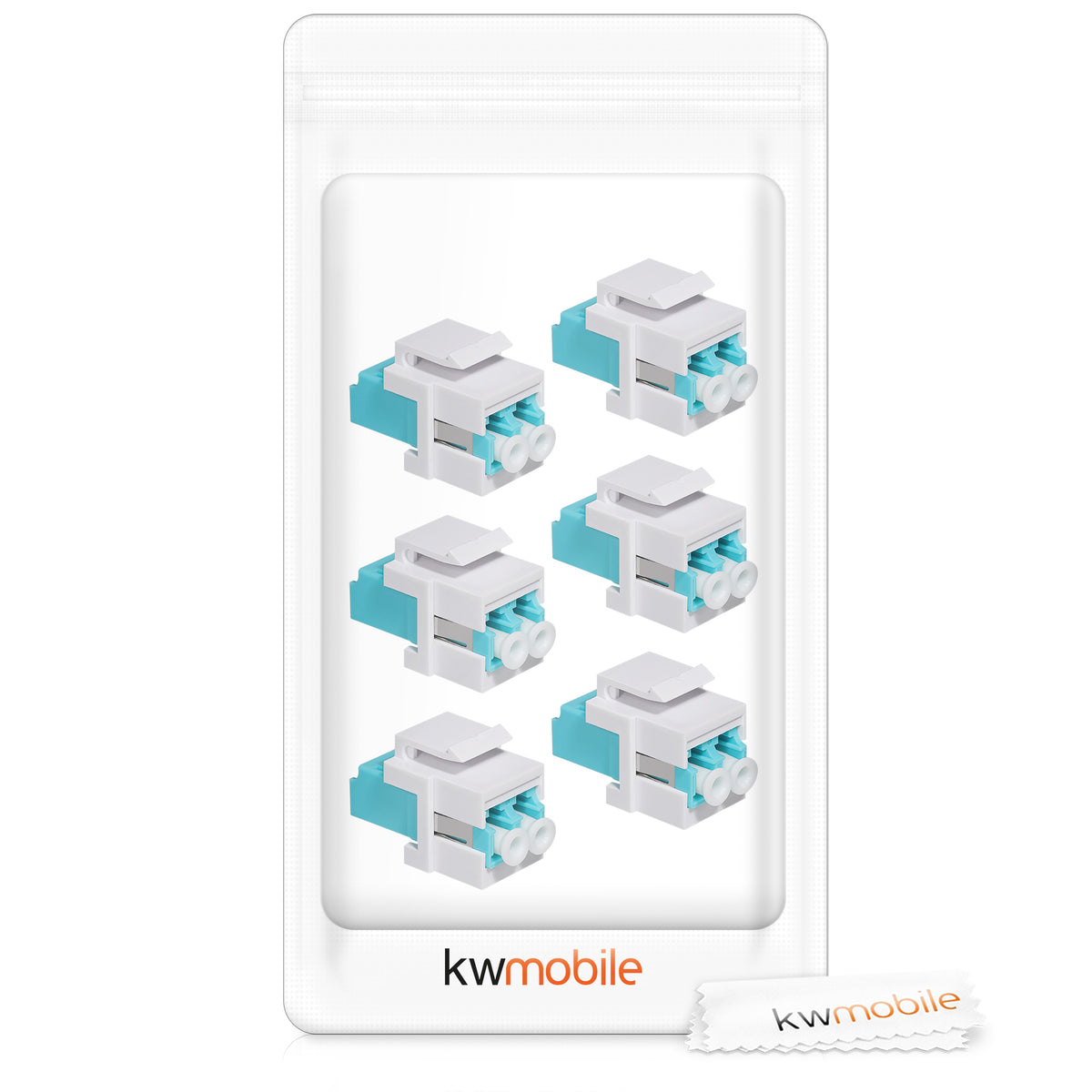 kwmobile Keystone optisches Netzwerkkabel Modul - Kupplung Multimode Glasfaser - Anschluss für LC-Duplex Kabel