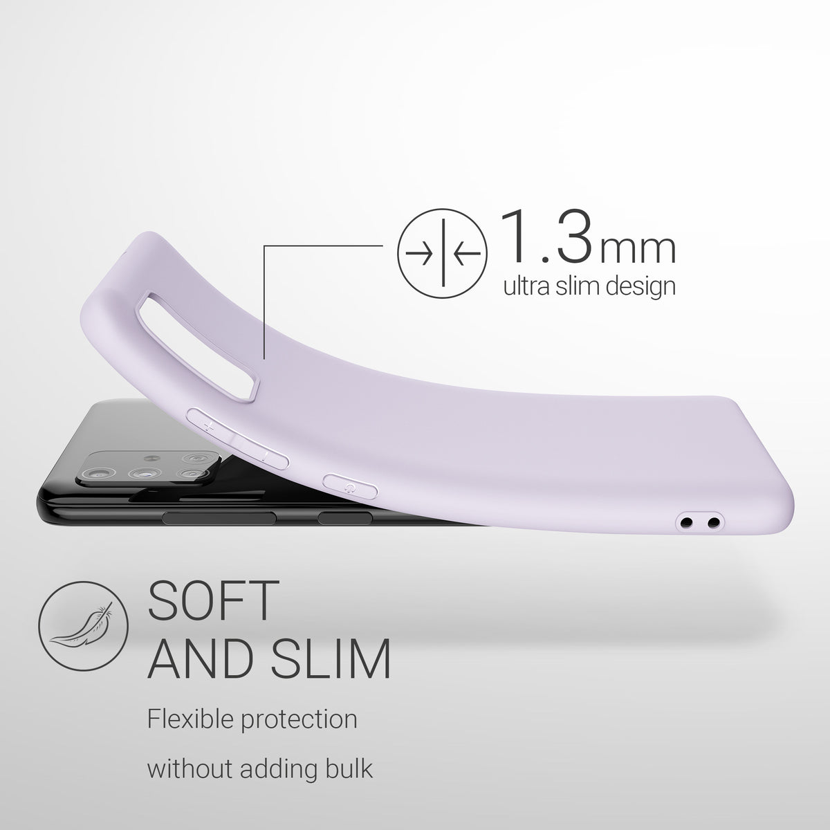 kwmobile Handyhülle für Samsung Galaxy A51 - Kabelloses Laden - Schutzhülle Cover