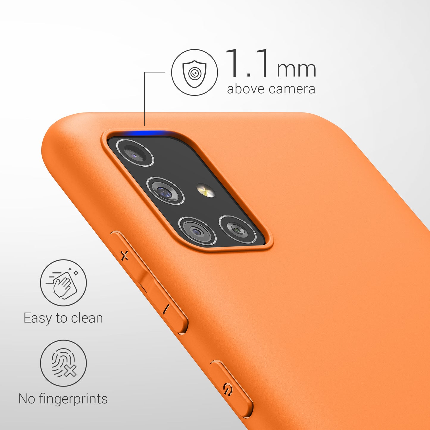 kwmobile Handyhülle für Samsung Galaxy A51 - Kabelloses Laden - Schutzhülle Cover