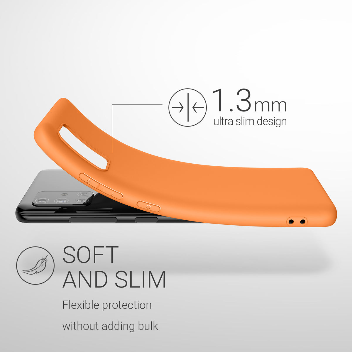 kwmobile Handyhülle für Samsung Galaxy A51 - Kabelloses Laden - Schutzhülle Cover