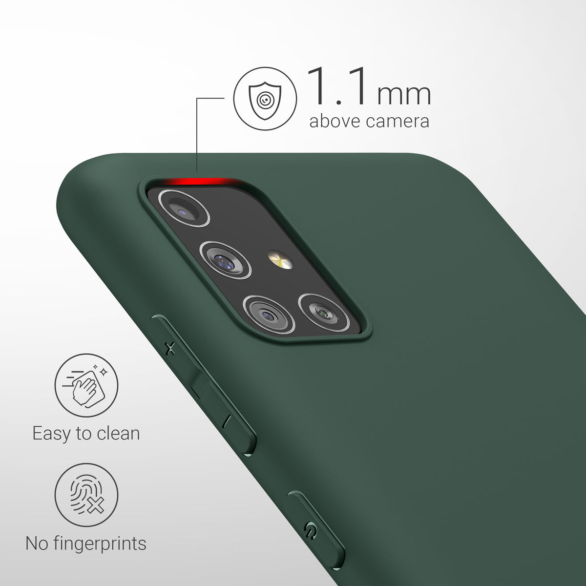 kwmobile Handyhülle für Samsung Galaxy A51 - Kabelloses Laden - Schutzhülle Cover