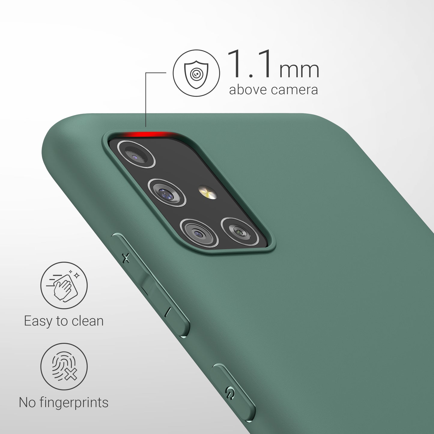 kwmobile Handyhülle für Samsung Galaxy A51 - Kabelloses Laden - Schutzhülle Cover