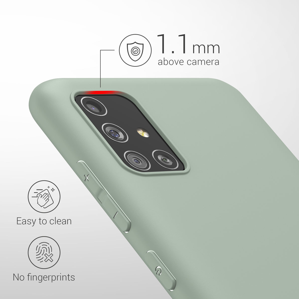 kwmobile Handyhülle für Samsung Galaxy A51 - Kabelloses Laden - Schutzhülle Cover