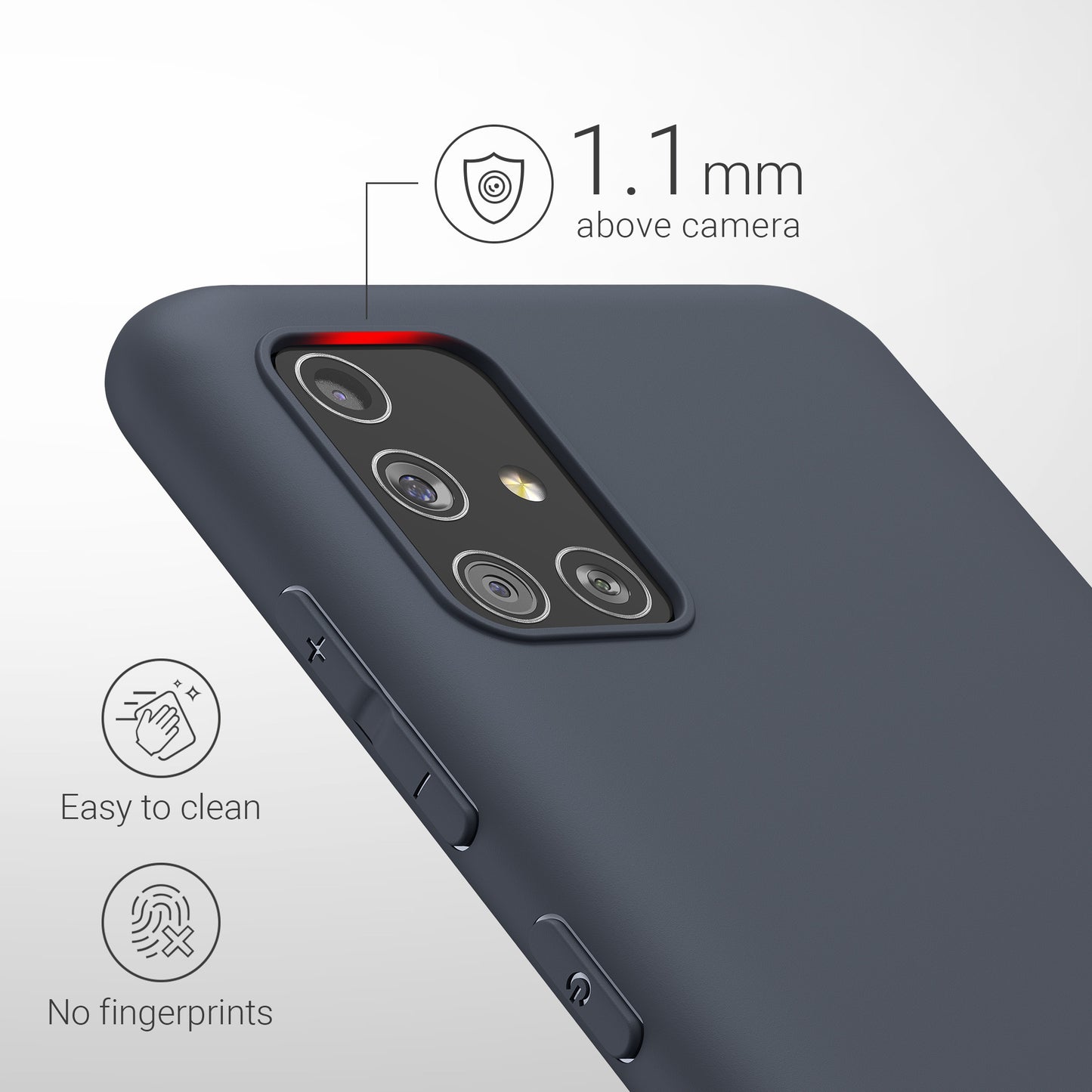 kwmobile Handyhülle für Samsung Galaxy A51 - Kabelloses Laden - Schutzhülle Cover