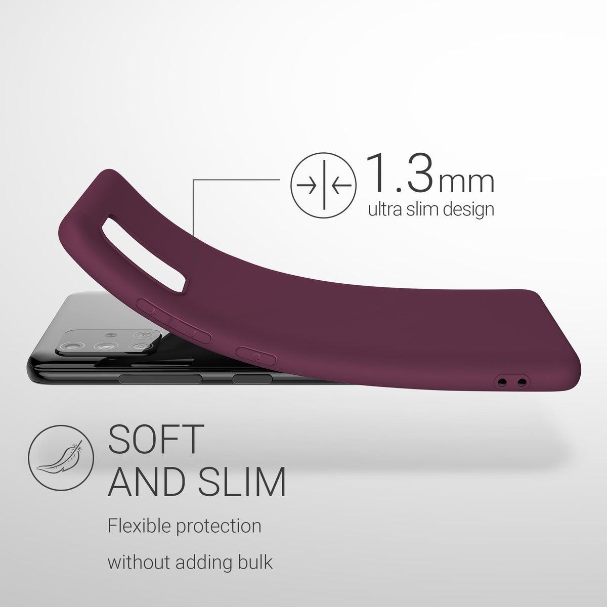 kwmobile Handyhülle für Samsung Galaxy A51 - Kabelloses Laden - Schutzhülle Cover