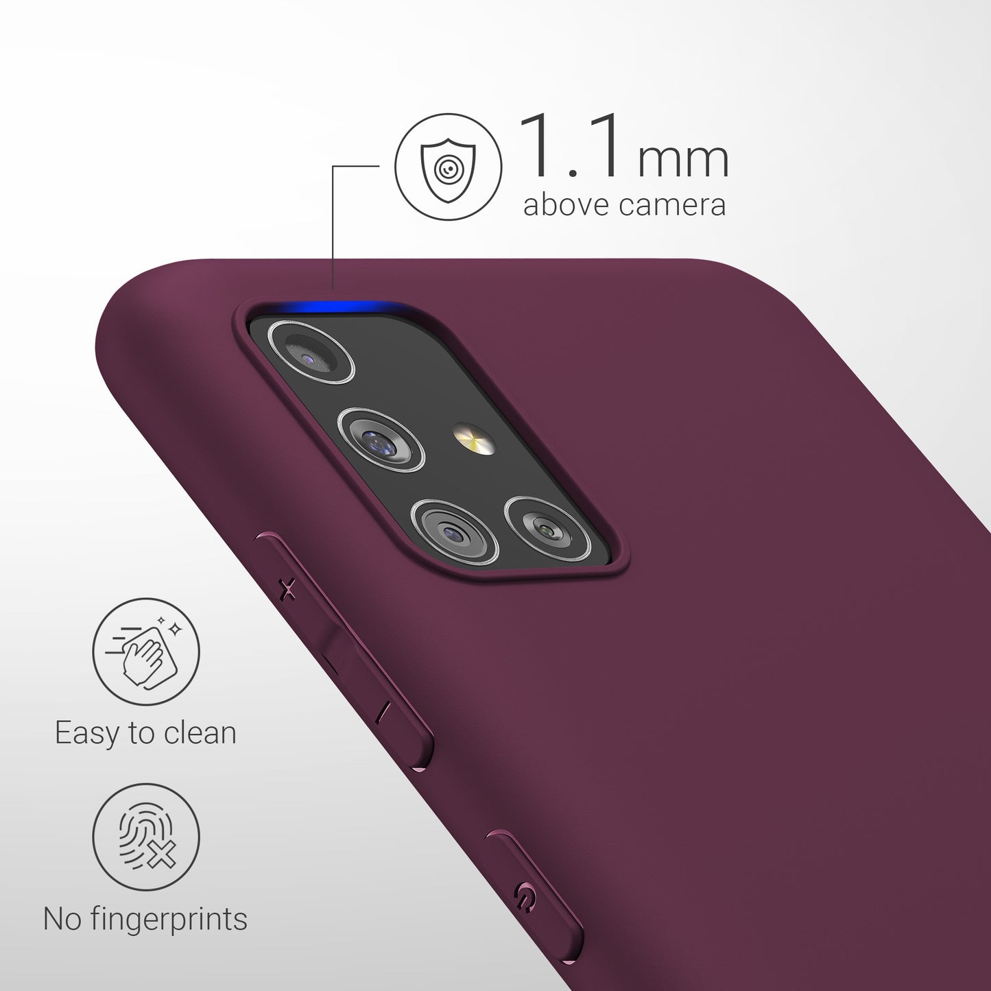 kwmobile Handyhülle für Samsung Galaxy A51 - Kabelloses Laden - Schutzhülle Cover
