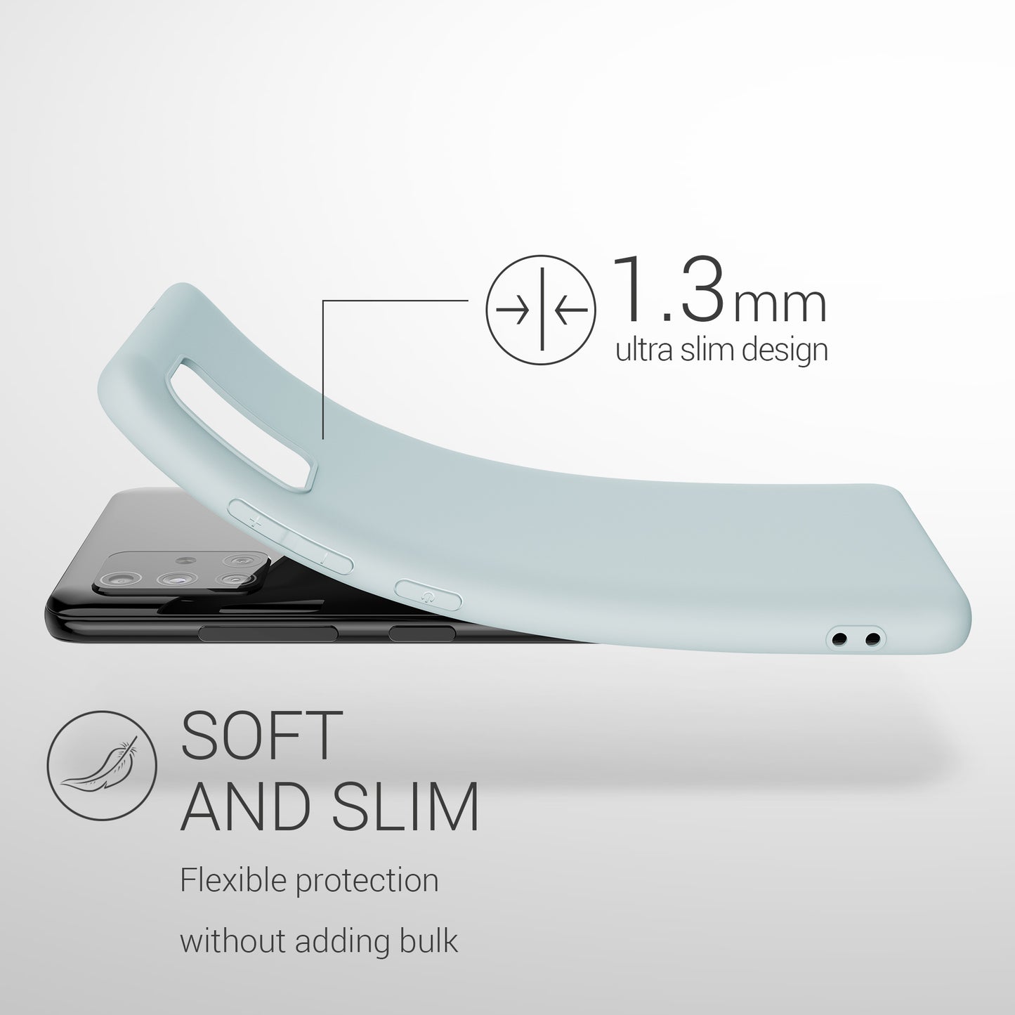 kwmobile Handyhülle für Samsung Galaxy A51 - Kabelloses Laden - Schutzhülle Cover