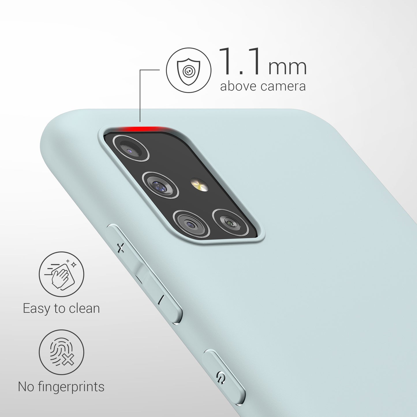 kwmobile Handyhülle für Samsung Galaxy A51 - Kabelloses Laden - Schutzhülle Cover