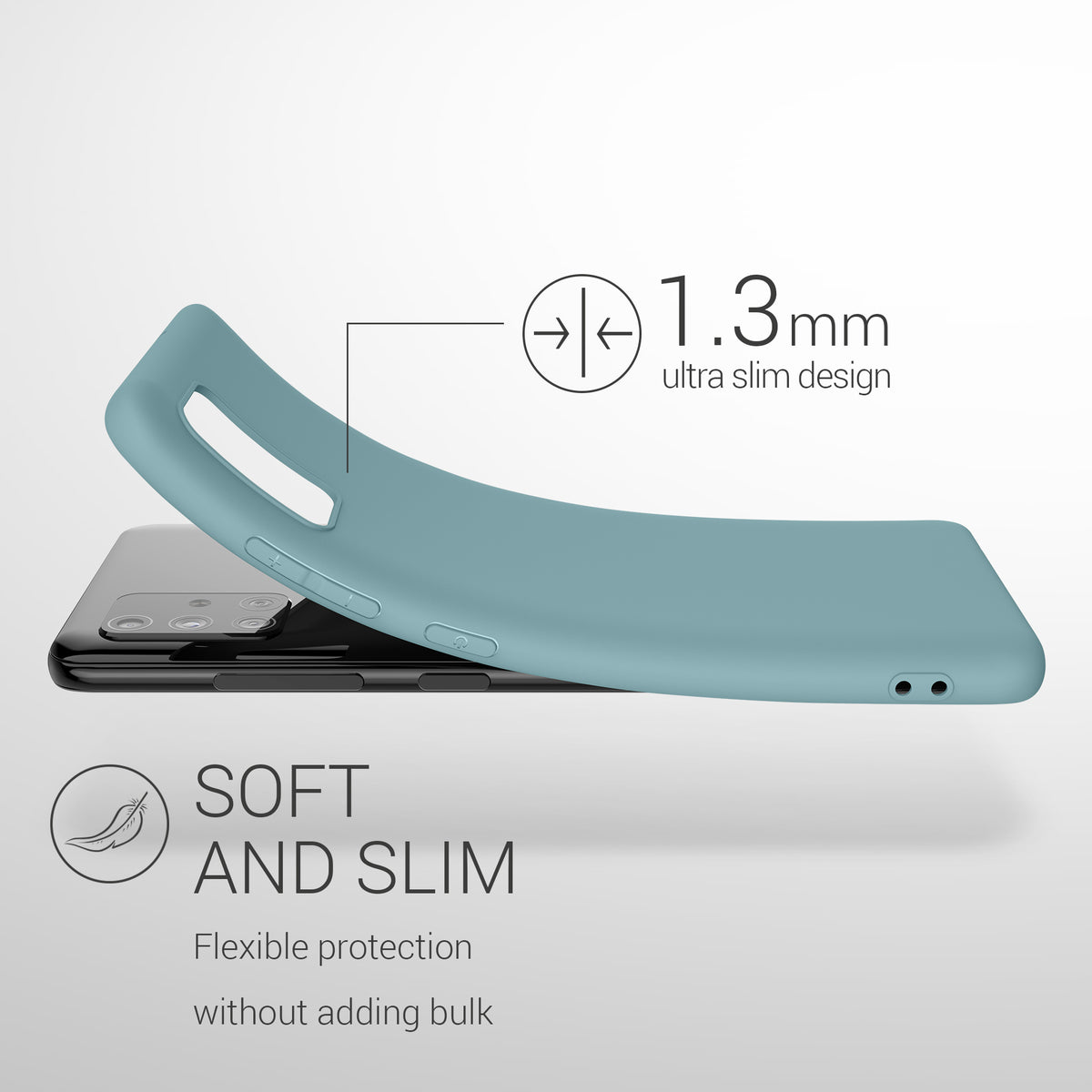 kwmobile Handyhülle für Samsung Galaxy A51 - Kabelloses Laden - Schutzhülle Cover