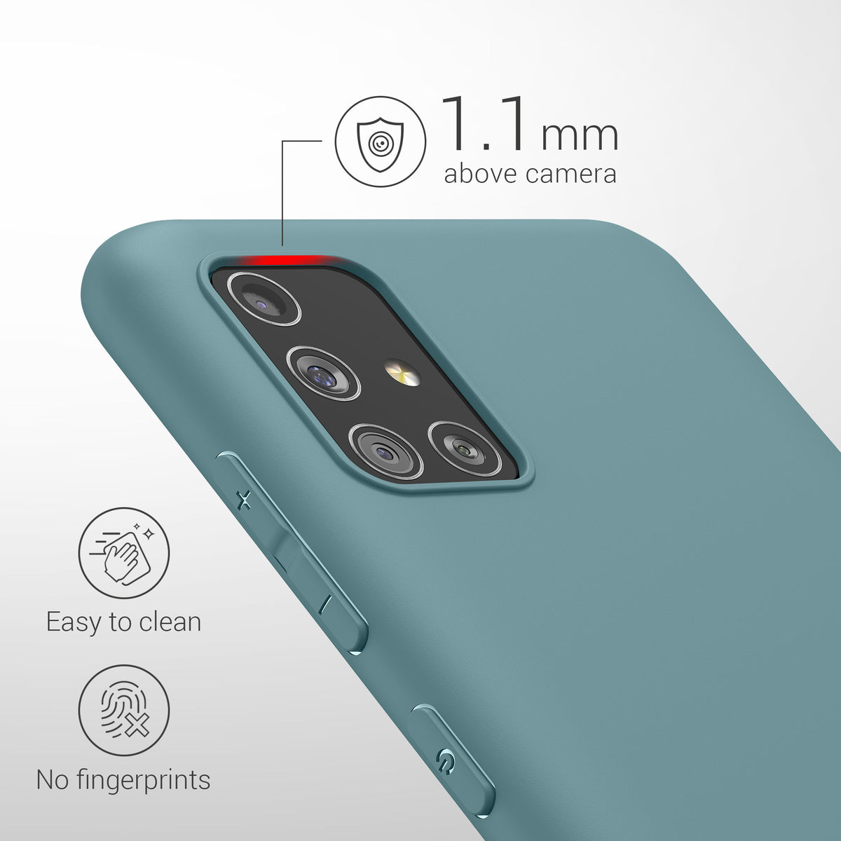 kwmobile Handyhülle für Samsung Galaxy A51 - Kabelloses Laden - Schutzhülle Cover