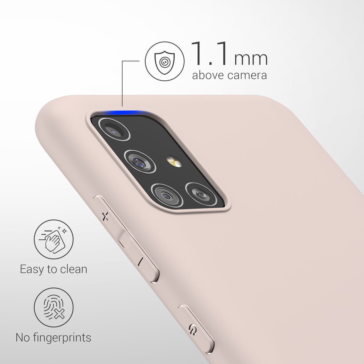kwmobile Handyhülle für Samsung Galaxy A51 - Kabelloses Laden - Schutzhülle Cover