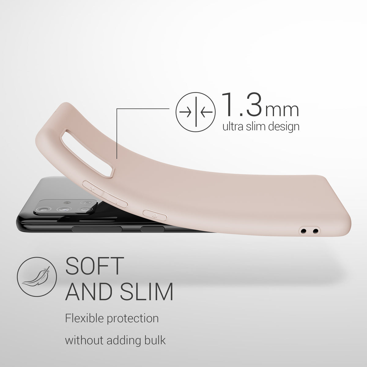 kwmobile Handyhülle für Samsung Galaxy A51 - Kabelloses Laden - Schutzhülle Cover