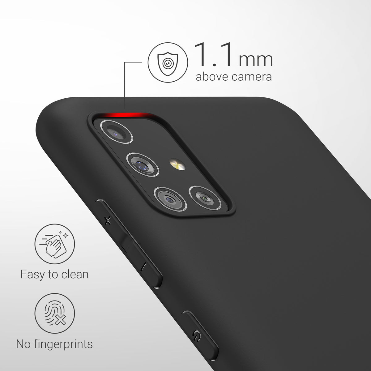 kwmobile Handyhülle für Samsung Galaxy A51 - Kabelloses Laden - Schutzhülle Cover