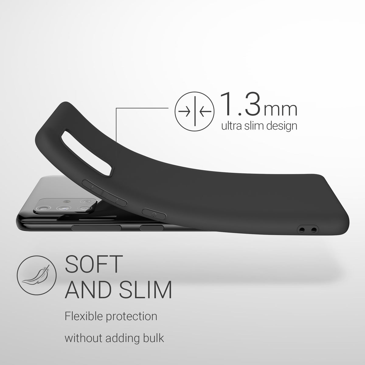 kwmobile Handyhülle für Samsung Galaxy A51 - Kabelloses Laden - Schutzhülle Cover