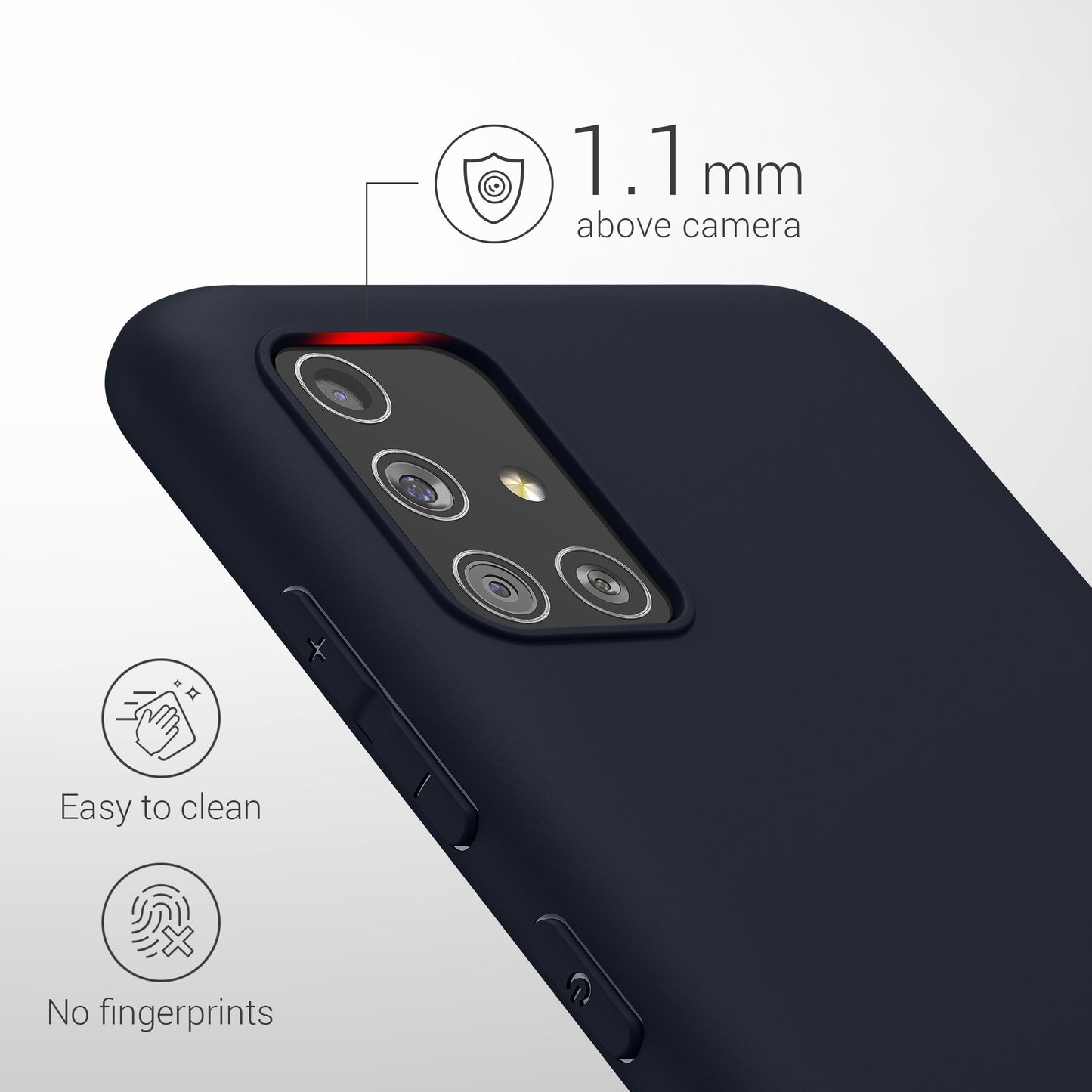 kwmobile Handyhülle für Samsung Galaxy A51 - Kabelloses Laden - Schutzhülle Cover