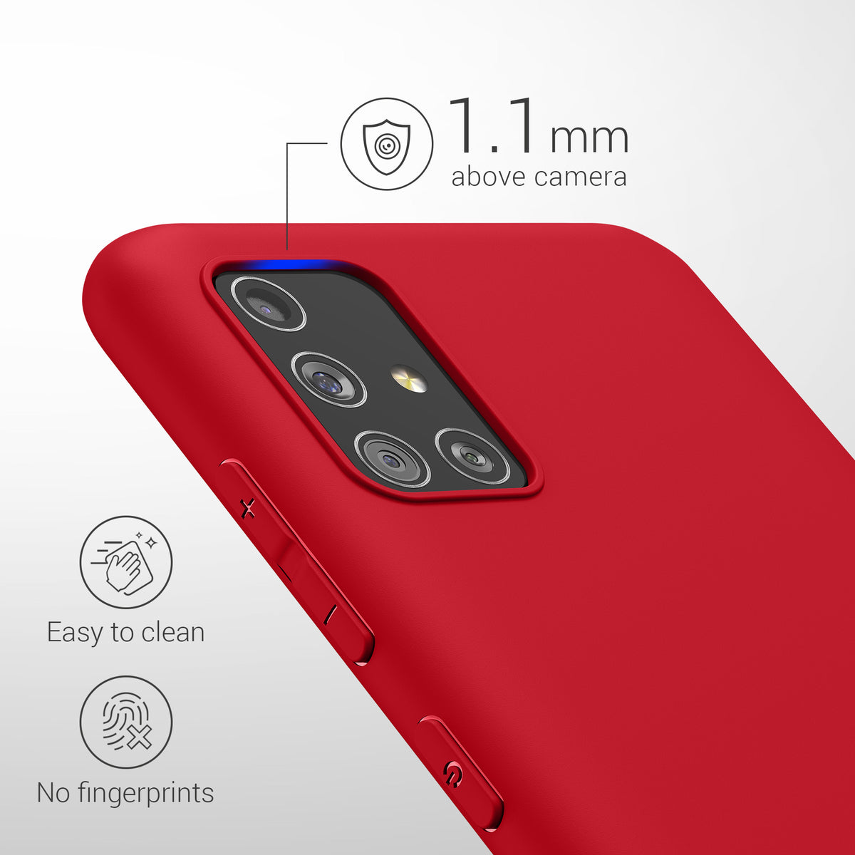 kwmobile Handyhülle für Samsung Galaxy A51 - Kabelloses Laden - Schutzhülle Cover