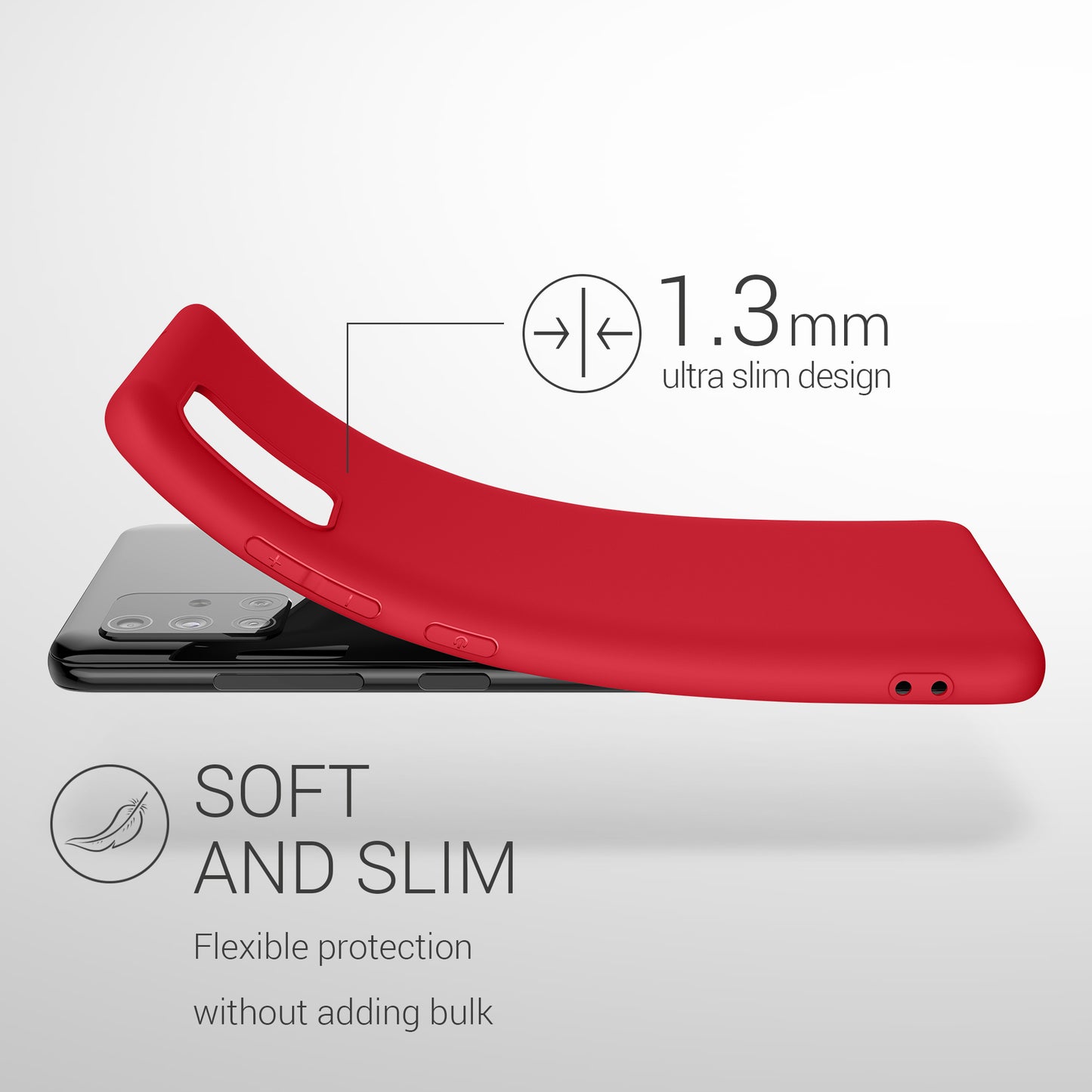 kwmobile Handyhülle für Samsung Galaxy A51 - Kabelloses Laden - Schutzhülle Cover